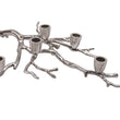 Laden Sie das Bild in den Galerie-Viewer, Kerzenständer Ast, Silber Metall massiv, 47 cm