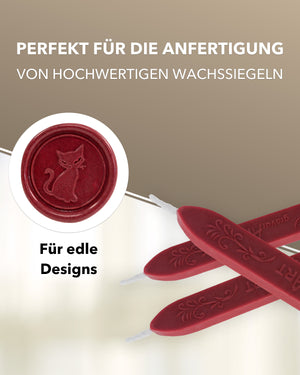 Siegelwachs (flexibel) mit Docht, 3-er Pack Vintage Rosé