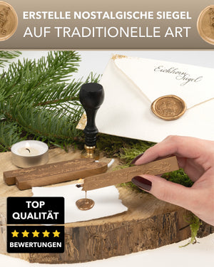 Siegelwachs (flexibel) mit Docht, 3-er Pack Brass