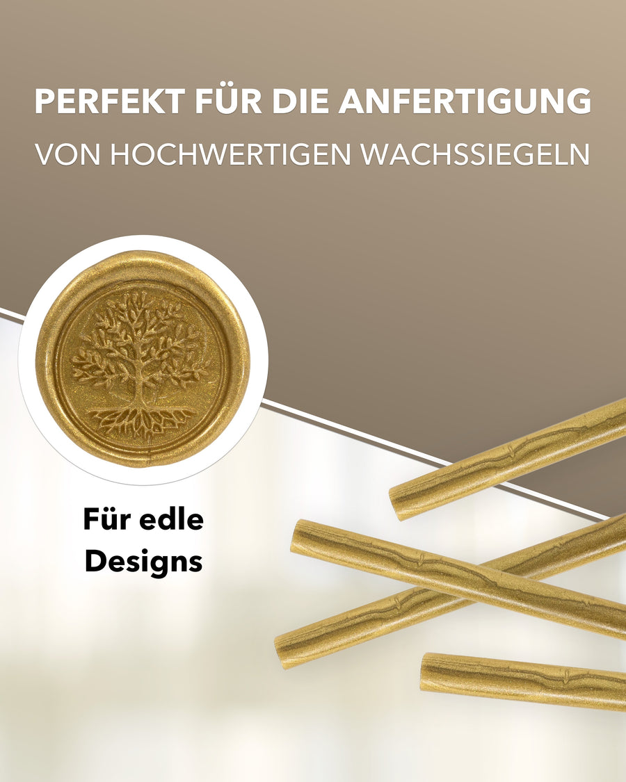 Siegelwachs (flexibel) für Pistole 7 mm, 6-er Pack Brass