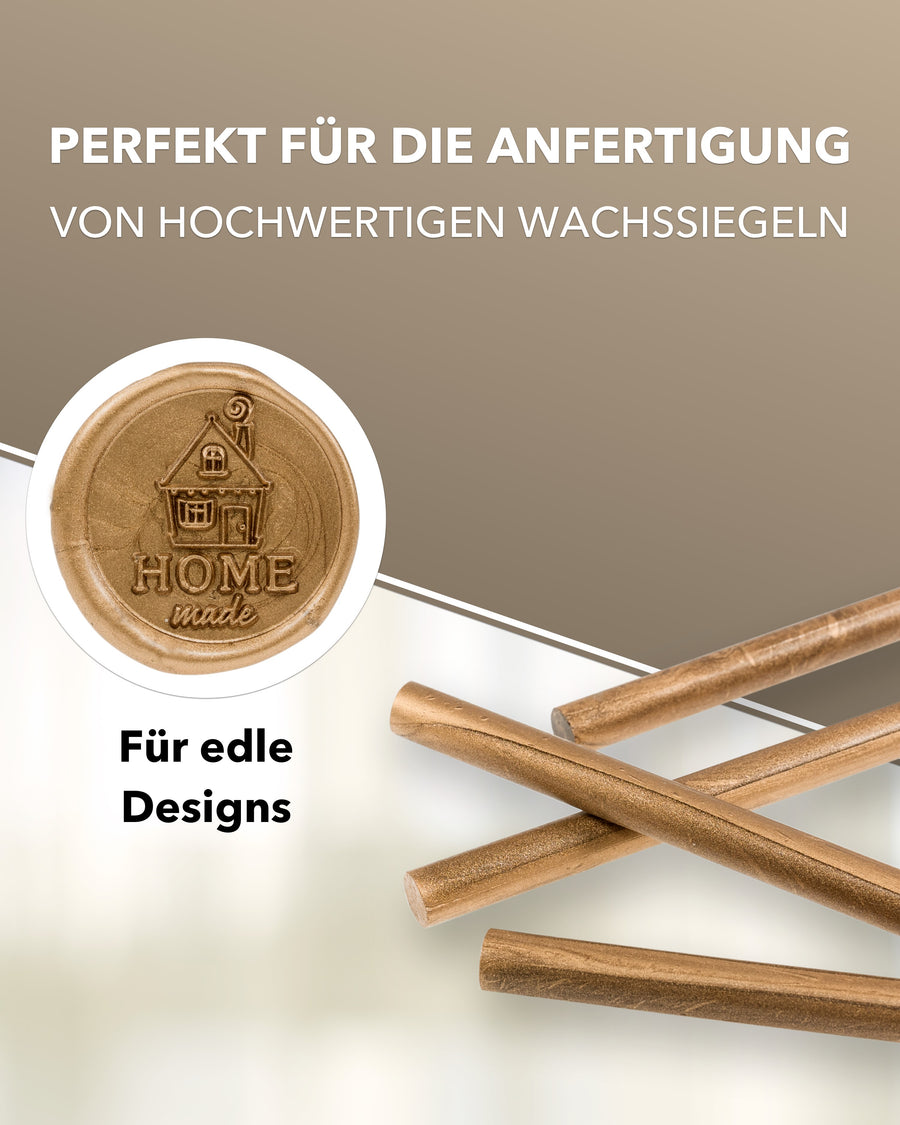 Siegelwachs (flexibel) für Pistole 7 mm, 6-er Pack Gold