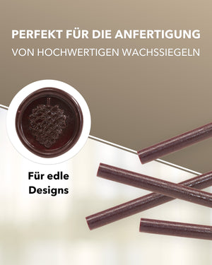 Siegelwachs (flexibel) für Pistole 7 mm, 6-er Pack Kastanie