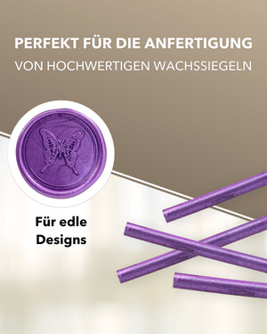 Siegelwachs (flexibel) für Pistole 7 mm, 6-er Pack Lila perlmutt