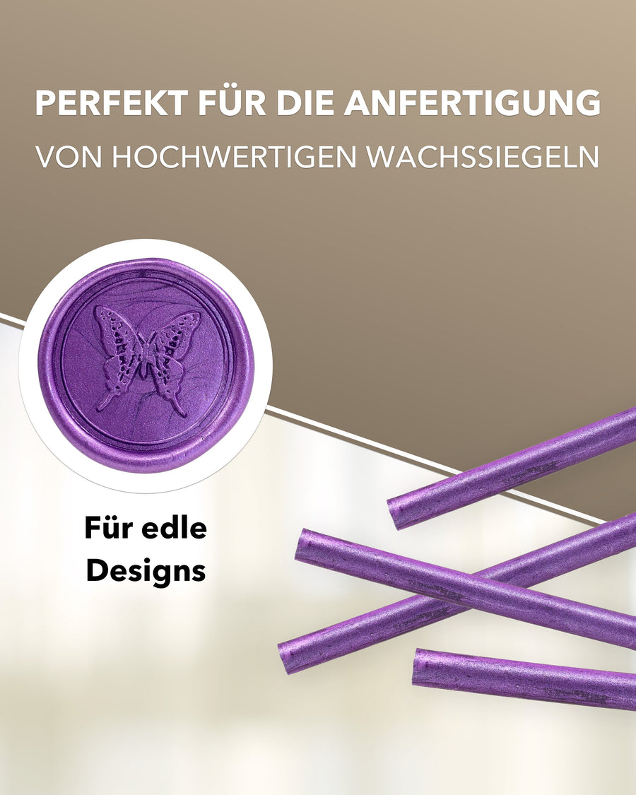 Siegelwachs (flexibel) für Pistole 7 mm, 6-er Pack Lila perlmutt