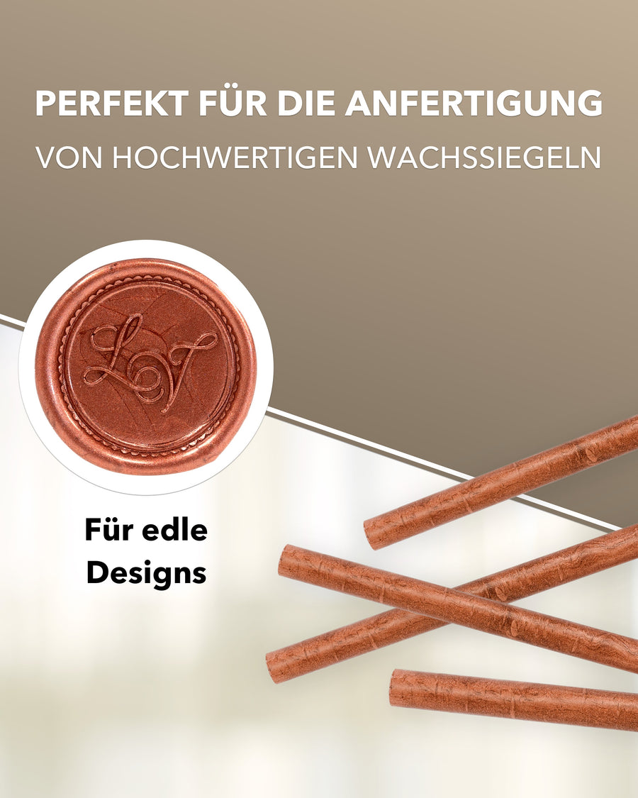 Siegelwachs (flexibel) für Pistole 7 mm, 6-er Pack Rubingold