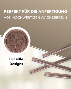 Siegelwachs (flexibel) für Pistole 7 mm, 6-er Pack Savanne / Rosé-Gold