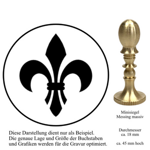 Minisiegel Messing Gravur Symbol
