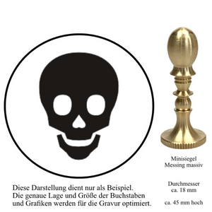 Minisiegel Messing Gravur Symbol
