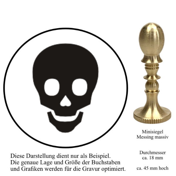 Minisiegel Messing Gravur Symbol