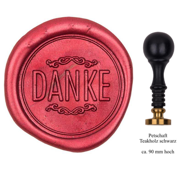 Siegelstempel 20/25 mm mit Gravur "Danke"
