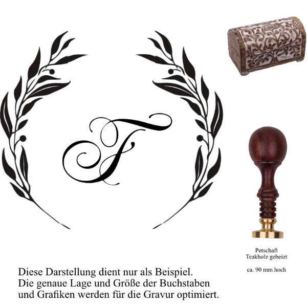Siegelset Premium Gravur Einzelbuchstabe