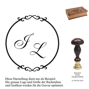 Siegelset Classic Gravur Monogramm 2 Buchstaben
