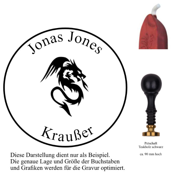 Siegelset gravurArt Gravur Symbol und Rundtext