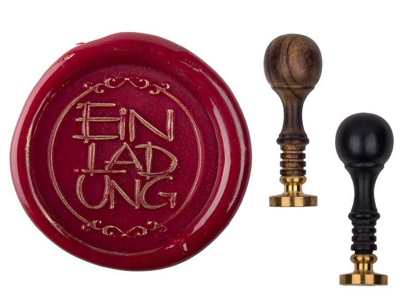 Folia 31019 Siegelset - Mit 2 Motiven, Holzgriff & Wachs In 3 Farben Für Persönliche Karten Und Briefe