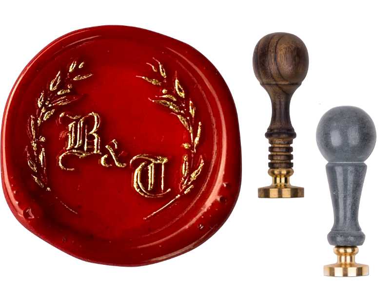 Wachs-Siegelstempel Aus Rosenholz – Alphabet A-Z, Buchstabe N – Für Briefe & Geschenke