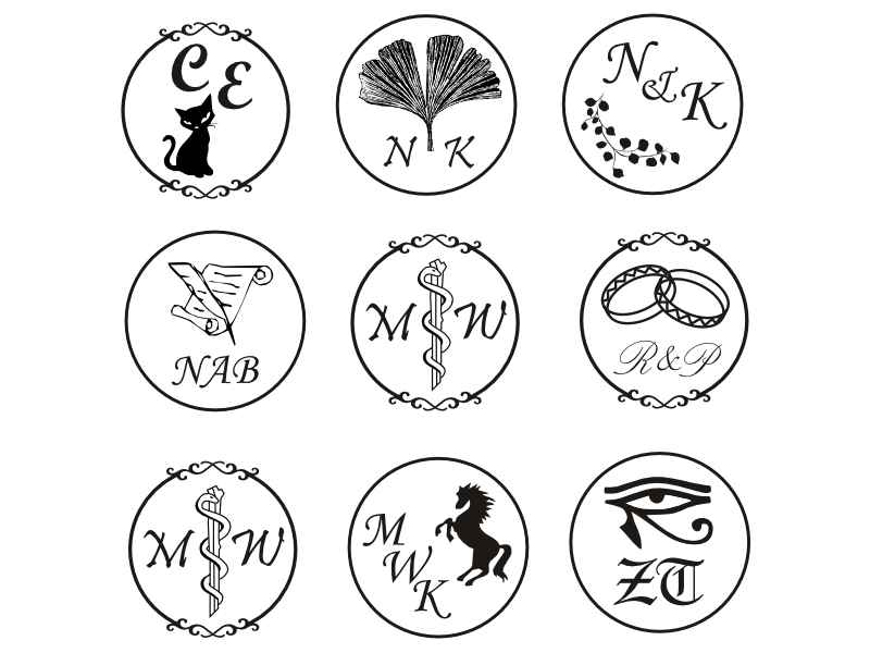 Siegelset Sigillum Gravur Symbol und Monogramm