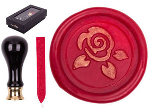 Siegelset Rimini Motiv "Rose" inkl. Siegelwachs Rot