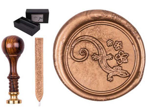 Siegelset Sigillum Motiv "Gecko" inkl. Siegelwachs