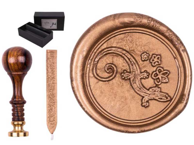 Siegelset Sigillum Motiv "Gecko" inkl. Siegelwachs
