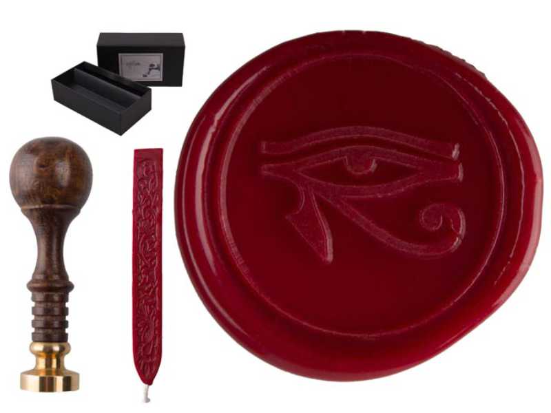 Siegelset Sigillum Motiv "Horusauge" inkl. Siegelwachs