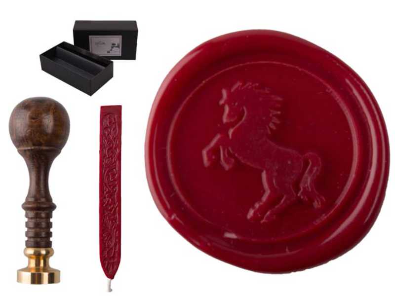 Siegelset Sigillum Motiv "Pferd" inkl. Siegelwachs