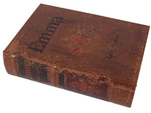 Buchbox "Emma" im Antik-Buchlook aus weichem Lederimitat, Geschenkschatulle 15x10x6cm