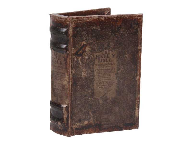 Buchbox "The Holy" im Antik-Buchlook aus weichem Lederimitat, Geschenkschatulle 15x10x3,5cm