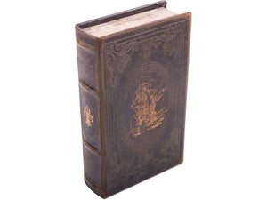 Buchbox "Pirat" klein im Antik-Buchlook aus weichem Lederimitat, Geschenkschatulle 21x12x5cm