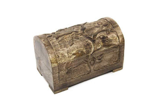 Holzbox Bird Box braun, aus massivem Mangoholz in 2 Größen