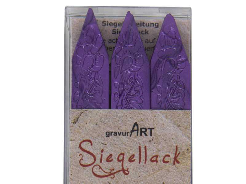 Siegellack (brechbar) Stangen 3-er Pack Lila perlmutt