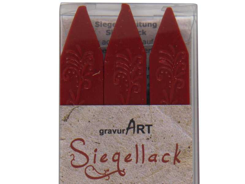 Siegellack (brechbar) Stangen 3-er Pack Rot
