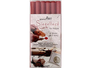 Siegellack (brechbar) für Pistole 7 mm, 6-er Pack Bordeaux Rot