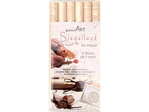 Siegellack (brechbar) für Pistole 7 mm, 6-er Pack Elfenbein perlmutt