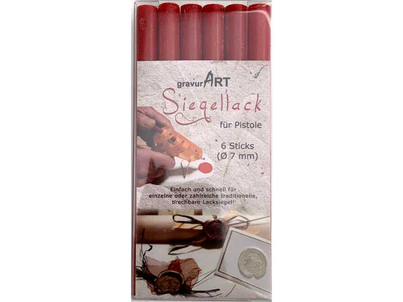 Siegellack (brechbar) für Pistole 7 mm, 6-er Pack Rot