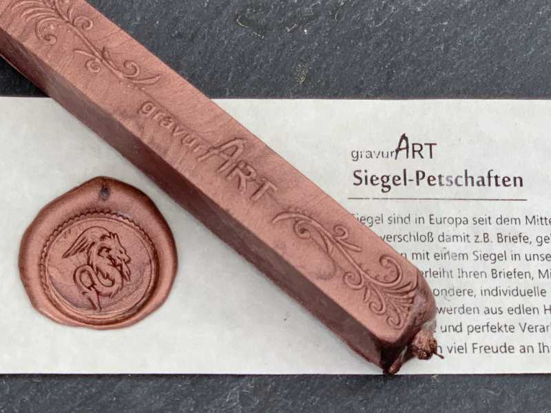 Siegelwachs (flexibel) mit Docht, 36-er Pack Savanne / Rosé-Gold