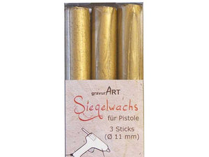 Siegelwachs für Pistole 11 mm 3-er Pack Gold