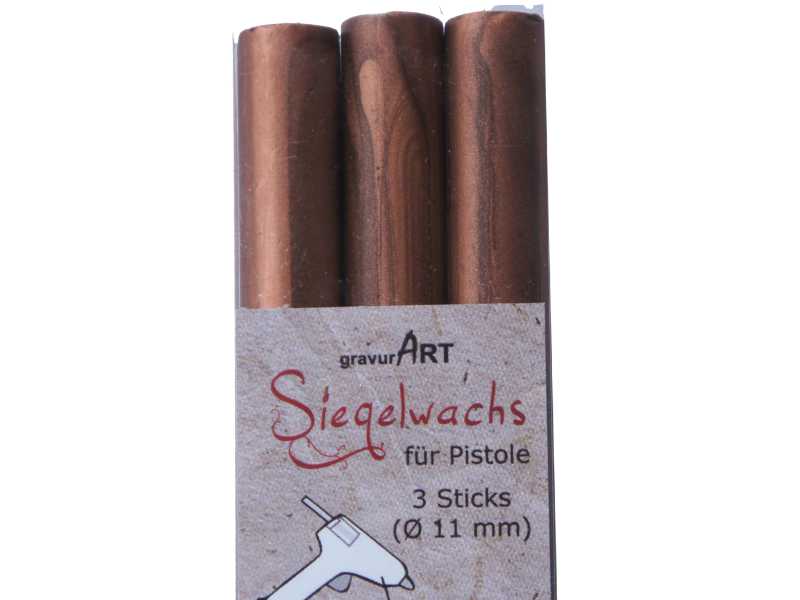 Siegelwachs für Pistole 11 mm 3-er Pack Kupfer