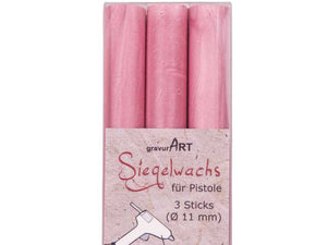 Siegelwachs für Pistole 11 mm 3-er Pack Rosé perlmutt