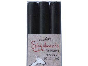 Siegelwachs für Pistole 11 mm 3-er Pack Schwarz