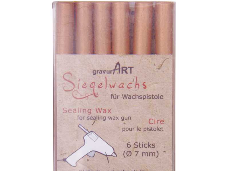 Siegelwachs (flexibel) für Pistole 7 mm, 6-er Pack Cappuccino