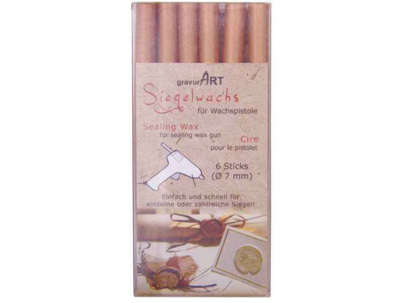Siegelwachs (flexibel) für Pistole 7 mm, 6-er Pack Cappuccino
