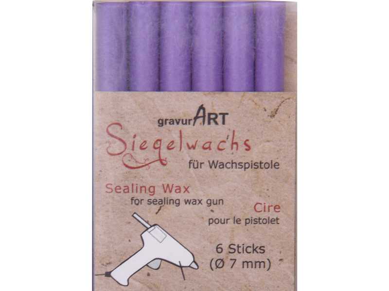 Siegelwachs (flexibel) für Pistole 7 mm, 6-er Pack Flieder-pastell