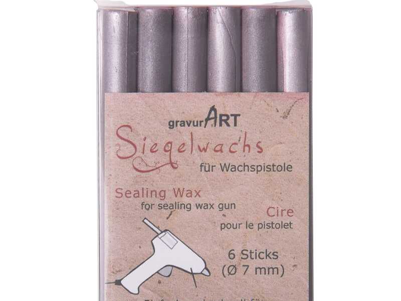 Siegelwachs (flexibel) für Pistole 7 mm, 6-er Pack Lavendel perlmutt