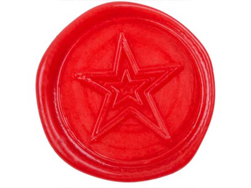 Siegelwachs (flexibel) für Pistole 7 mm, 6-er Pack Leuchtend Rot