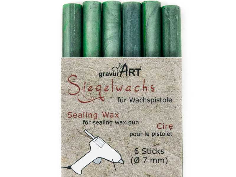 Siegelwachs (flexibel) für Pistole 7 mm, 6-er Pack Petrol