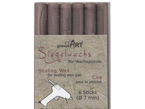 Siegelwachs (flexibel) für Pistole 7 mm, 6-er Pack Rosewood