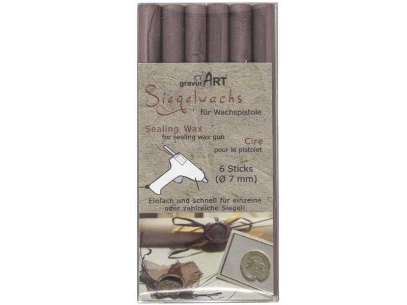 Siegelwachs (flexibel) für Pistole 7 mm, 6-er Pack Rosewood