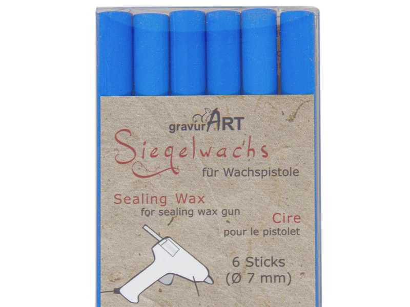 Siegelwachs (flexibel) für Pistole 7 mm, 6-er Pack Skyblue