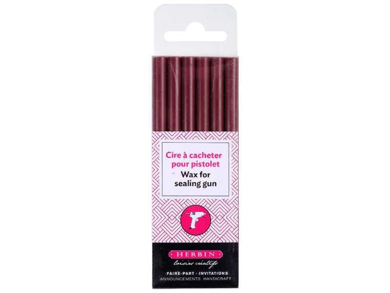 Siegelwachs Herbin für Pistole 7,5 mm, 6-er Pack Bordeaux