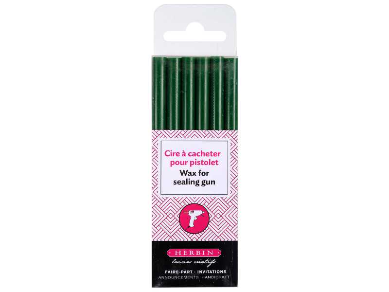 Siegelwachs Herbin für Pistole 7,5 mm, 6-er Pack Dunkelgrün